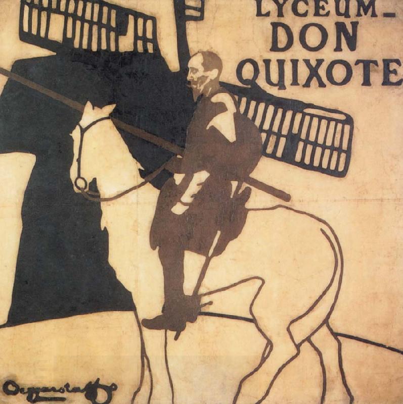 James Pryde and William Nicholson Don Quixote China oil painting art